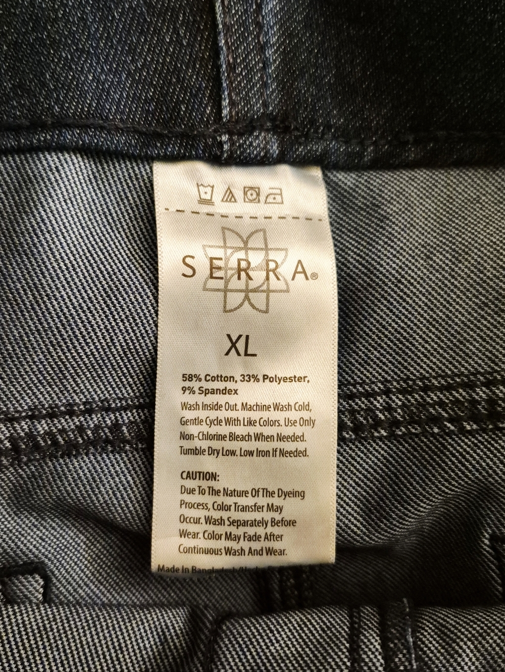 XL Serra Blue Denim Pull-on Knee Length Jean Shorts - Picture 2 of 3